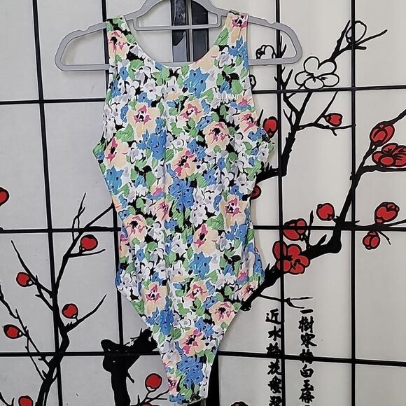 Ganni Multicolor Floral Onepiece Swimsuit - Picture 7 of 15